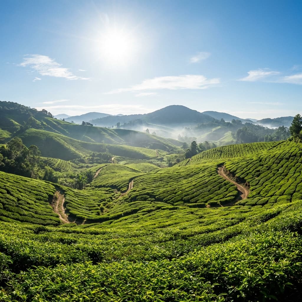 Tea Garden Background